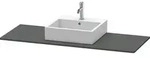 Duravit XSquare Konsole XS060GM4949 140x55cm, mit 1 Ausschnitt, mittig, Graphit...