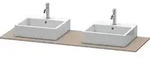 Duravit XSquare Konsole XS063HB4343 160x55cm, mit zwei Ausschnitten, Basalt matt
