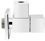 ASW Design-Eckventil 108688 Messing verchromt, kantige Bauform, 1/2" x 10 mm