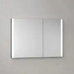 KEUCO Somaris Spiegelschrank mit Beleuchtung 14513372200 100 x 71 x 11,5 cm, schwarz