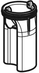 Geberit DWG50/60 Tauchrohr 240624001 rund d35,5/40