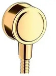 hansgrohe Fixfit Wandanschluss 16884990 mit R&uuml;ckflussverhinderer, polished gold
