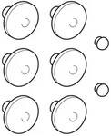 Geberit Puffer-Set 598028000 f&uuml;r WC-Deckel