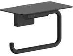 hansgrohe AddStoris S Toilettenpapierhalter 41789670 mit Ablage, matt schwarz