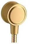 hansgrohe Fixfit Wandanschluss 16884950 mit R&uuml;ckflussverhinderer, brushed brass