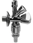 Universal Doppelspindel-Kombi-Eckventil 421853 Messing verchromt,...