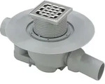 Viega Advantix Badablauf 556921 DN 50, Kunststoff grau, Ablauf waagerecht, mit