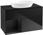 Villeroy und Boch Finion Waschtischunterschrank FA12PDPD 100cm, Abdeckplatte...