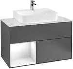 Villeroy und Boch Finion Waschtischunterschrank F111GFGK 100cm, Abdeckplatte...