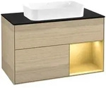 Villeroy und Boch Finion Waschtischunterschrank F662HFPC 100x60,3x50,1cm, Regal