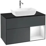 Villeroy und Boch Finion Waschtischunterschrank F782GFHG 100cm, Abdeckplatte...