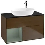 Villeroy und Boch Finion Waschtischunterschrank F892GMGN 100cm, Abdeckplatte...