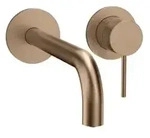 Herzbach MODUL7 Waschtisch-Armatur 70.702402.1.39 Fertigset 240mm Copper Steel