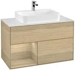 Villeroy und Boch Finion Waschtischunterschrank F361PCPC 100cm, Abdeckplatte...