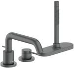 hansgrohe Tecturis S 3-Loch-Einhebel-Wannenarmatur 73447340 Ausladung 194mm, brushed