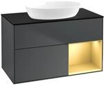 Villeroy und Boch Finion Waschtischunterschrank FA22HFHG 100cm, Abdeckplatte...