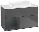 Villeroy und Boch Finion Waschtischunterschrank F651HGGK 100x60,3x50,1cm, Regal...