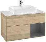 Villeroy und Boch Finion Waschtischunterschrank F371GKPC 100cm, Abdeckplatte...
