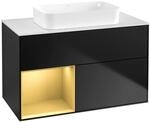 Villeroy und Boch Finion Waschtischunterschrank F651HFPD 100x60,3x50,1cm, Regal...