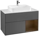 Villeroy und Boch Finion Waschtischunterschrank F371GNGK 100cm, Abdeckplatte...