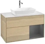Villeroy und Boch Finion Waschtischunterschrank F781GKPC 100cm, Abdeckplatte...