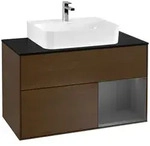 Villeroy und Boch Finion Waschtischunterschrank F122GKGN 100cm, Abdeckplatte...