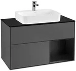 Villeroy und Boch Finion Waschtischunterschrank F372PDGK 100cm, Abdeckplatte...