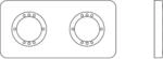 Ideal Standard Archimodule Soft 2-Loch-Rosette A1541AA 83 x 166 mm, soft,...