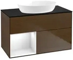 Villeroy und Boch Finion Waschtischunterschrank FA12GFGN 100cm, Abdeckplatte black