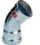 Viega Prestabo Bogen 597634 108 mm, 45&deg;, Stahl unlegiert, SC-Contur