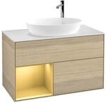 Villeroy und Boch Finion Waschtischunterschrank F891HFPC 100cm, Abdeckplatte...