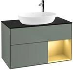Villeroy und Boch Finion Waschtischunterschrank F902HFGM 100cm, Abdeckplatte...