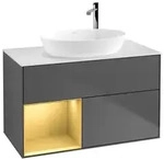 Villeroy und Boch Finion Waschtischunterschrank F891HFGK 100cm, Abdeckplatte...