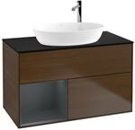 Villeroy und Boch Finion Waschtischunterschrank F892HGGN 100cm, Abdeckplatte...