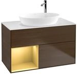 Villeroy und Boch Finion Waschtischunterschrank F891HFGN 100cm, Abdeckplatte...