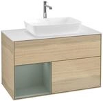 Villeroy und Boch Finion Waschtischunterschrank F771GMPC 100cm, Abdeckplatte...