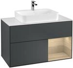 Villeroy und Boch Finion Waschtischunterschrank F371PCHG 100cm, Abdeckplatte...
