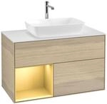 Villeroy und Boch Finion Waschtischunterschrank F771HFPC 100cm, Abdeckplatte...