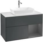 Villeroy und Boch Finion Waschtischunterschrank F781GKHG 100cm, Abdeckplatte...