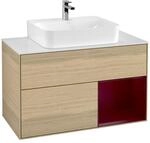 Villeroy und Boch Finion Waschtischunterschrank F121HBPC 100cm, Abdeckplatte...