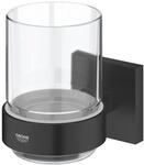 Grohe Start Cube Glas mit Halter 410972430 mattschwarz