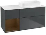 Villeroy und Boch Finion Waschtischunterschrank F681GNHG 120x60,3x50,1cm, Regal...