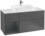 Villeroy und Boch Finion Waschtischunterschrank F411HGGK 120cm, Abdeckplatte...