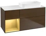 Villeroy und Boch Finion Waschtischunterschrank F681HFGN 120x60,3x50,1cm, Regal...