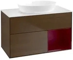 Villeroy und Boch Finion Waschtischunterschrank FA21HBGN 100cm, Abdeckplatte...