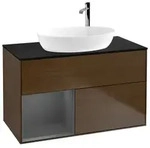 Villeroy und Boch Finion Waschtischunterschrank F892GKGN 100cm, Abdeckplatte...