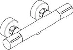 hansgrohe Ecostat Element Brausethermostat 13346340 Aufputz, 1 Verbraucher, brushed
