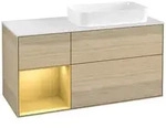 Villeroy und Boch Finion Waschtischunterschrank F681HFPC 120x60,3x50,1cm, Regal...