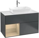 Villeroy und Boch Finion Waschtischunterschrank F771PCHG 100cm, Abdeckplatte...