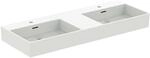 Ideal Standard Extra Doppel-Waschtisch R0539V1 je 1 Hahnloch, mit &Uuml;berlauf,